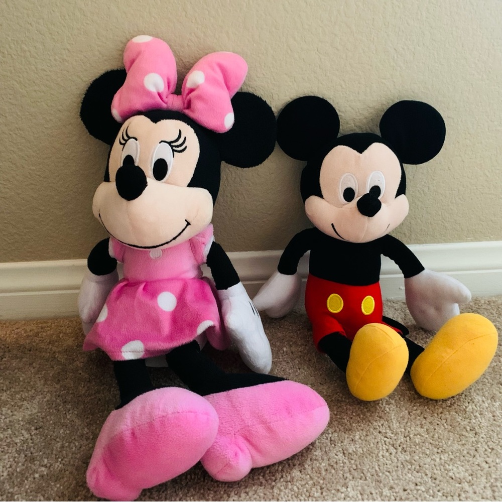 Mickey and Minnie plush characters